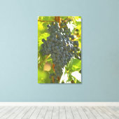 シャトーのカベルネ・ソーヴィニヨン・ブドウの束 キャンバスプリント (インサイチュ (ウッドフロア))