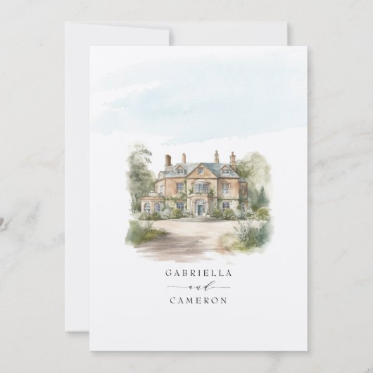 シャトーエレガントイングリッシュマナーデスティネーションウェディング 招待状 (裏面)