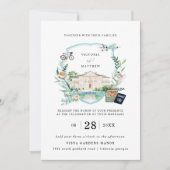 シャトーエレガントマナー |トラベ結婚ルの紋章 招待状 (正面)