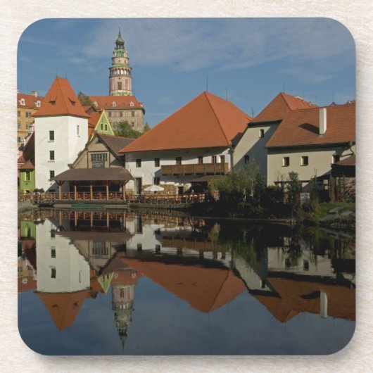 シャトータワー，ヴルタヴァ川，チェスキー·クルムロフ， コースター (正面)