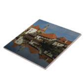 シャトータワー，ヴルタヴァ川，チェスキー·クルムロフ， タイル (側面)