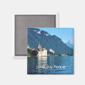 シャトーチノン、ジュネーブ湖の横5 マグネット (正面/裏面)