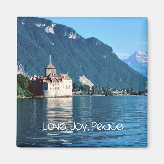 シャトーチノン、ジュネーブ湖の横5 マグネット (正面)