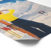 シャトーデオックススイスヴィンテージスキートラベル ポスター (角)