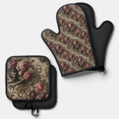 シャトーデループス – ゴシックビクトリアン 鍋つかみ&鍋敷きセット (正面/裏面)