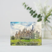 シャトードシャンボルド,フランス。 ポストカード (スタンド正面)