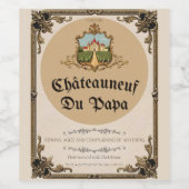 シャトーヌードゥパパ – おもしろいパパパロディワインラベル ワインラベル (シングルラベル)