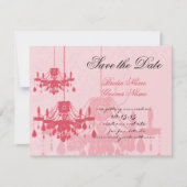 シャトーバラピンクシャンデリア結婚式招待状 招待状 (正面)