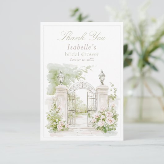 シャトーパエレガントステルブライダルガーデン サンキューカード (スタンド正面)