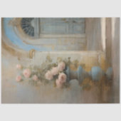 シャトーフランスのバラコートヤードブルーピンクフローラ 薄葉紙 (正面)