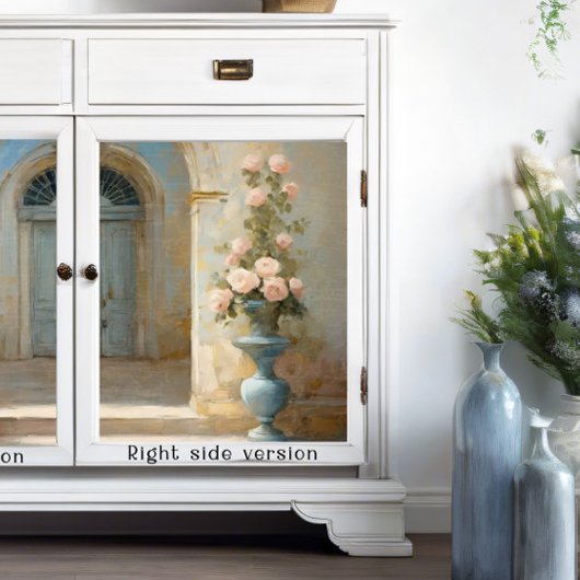 シャトーフランスのバラブルーピンクフローラコートヤード 薄葉紙