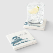 シャトーフロンテナック1608ケベックフルーアデリス ストーンコースター (横)