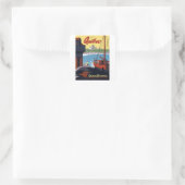 シャトーフロンテナック – カナダ – ヴィンテージ旅行 スクエアシール (バッグ)