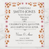 シャトーラブブパーソナライズされたレ結婚ンド ワインラベル (シングルラベル)