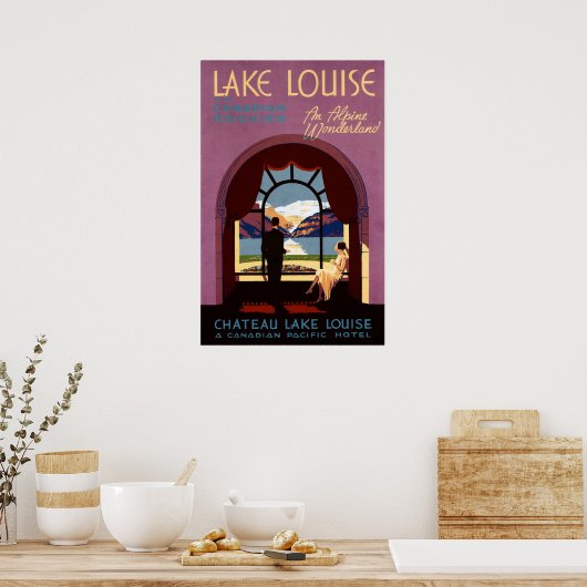 シャトーレイクロイズカナダヴィンテージトラベル ポスター (キッチン)
