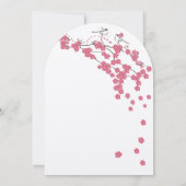 シャトーローズ桜ピンクシジュウカラの結婚式 招待状 (裏面)