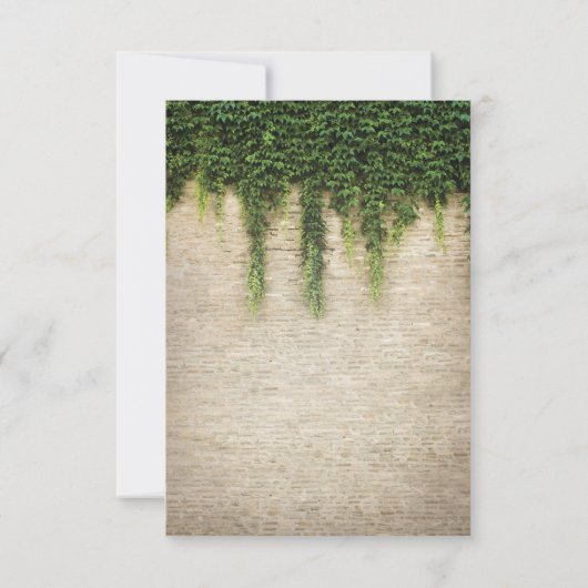 シャトー素朴ストーンチャーチライトウェディングRSVP 出欠カード (裏面)