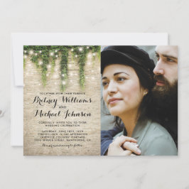 シャトー素朴教会のライト写真結婚の 招待状