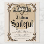 シャトー・スピリット – 恨みの樽で熟成 ワインラベル (シングルラベル)