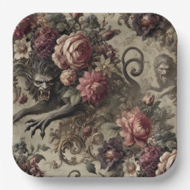 シャトー・デ・ループス – ゴシック・バロック人狼の枕 ペーパープレート