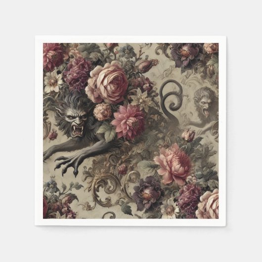 シャトー・デ・ループス – ゴシック・バロック人狼 スタンダードカクテルナプキン (正面)