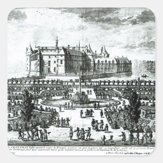シャトー・ド・シャンティリーと庭園は設計されている スクエアシール (正面)