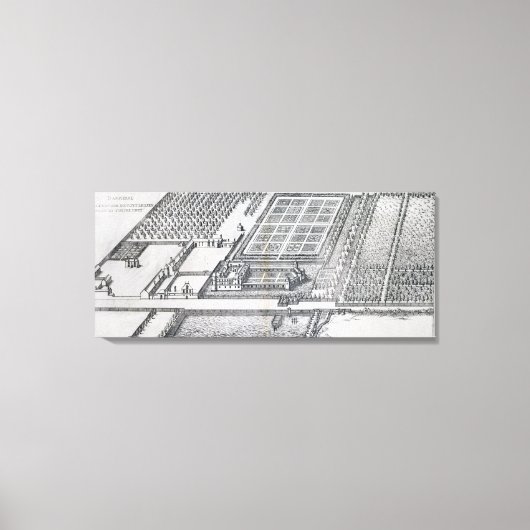 シャトー・ド・ダンピエール、不動産のビュー、'ルから キャンバスプリント (正面)