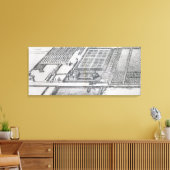 シャトー・ド・ダンピエール、不動産のビュー、'ルから キャンバスプリント (インサイチュ (リビング))