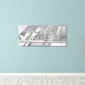 シャトー・ド・ダンピエール、不動産のビュー、'ルから キャンバスプリント (インサイチュ (ウッドフロア))