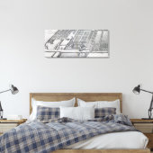 シャトー・ド・ダンピエール、不動産のビュー、'ルから キャンバスプリント (インサイチュ (寝室))