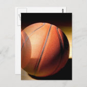 シャドウのバスケットボール垂直ポストカードを閉じる ポストカード (正面/裏面)