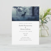 シャドウィーの森に〔雄ジカの〕枝角を持つ結婚鹿 招待状 (スタンド正面)