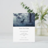 シャドウィーの森に〔雄ジカの〕枝角を持つ結婚鹿 案内ポストカード (スタンド正面)