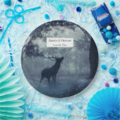 シャドウィーの森に〔雄ジカの〕枝角を持つ鹿結婚- ペーパープレート (パーティー)