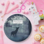 シャドウィーの森に〔雄ジカの〕枝角を持つ鹿結婚- ペーパープレート (パーティー)