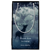 シャドウィーの森に〔雄ジカの〕枝角を持つ鹿 – ありがとう スモールペーパーバッグ (正面)