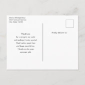 シャドウィー森の〔雄ジカの〕枝角を持つ鹿ありがとう ポストカード (裏面)