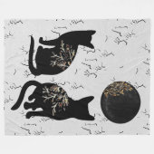 シャドウイングムーン フリースブランケット (正面(横))