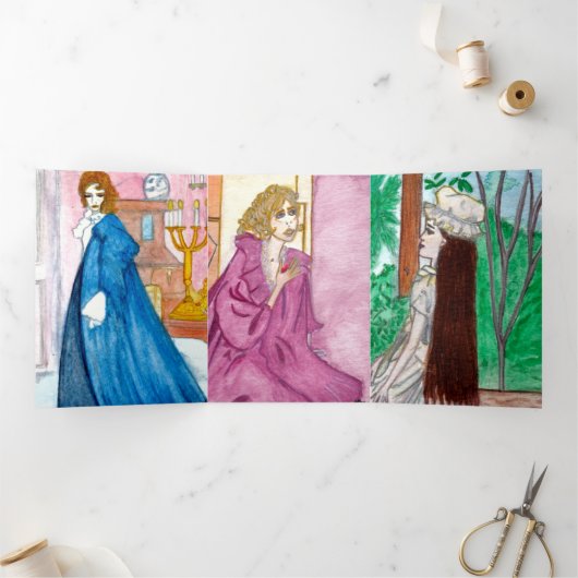 シャドウカード#3 三つ折りクリスマスカード (内部)