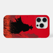 シャドウガンスリンガー 赤 サムライカウボーイ 雰囲気 スマホ iPhoneケース (裏面横)