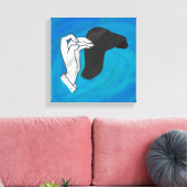 シャドウキャメルオンブルー キャンバスプリント (インサイチュ (リビング))