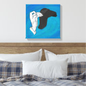 シャドウキャメルオンブルー キャンバスプリント (インサイチュ (寝室))