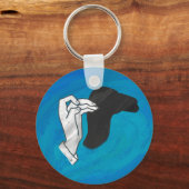 シャドウキャメルオンブルー キーホルダー (正面)