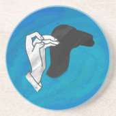 シャドウキャメルオンブルー コースター (正面)