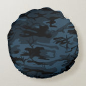 シャドウグレー迷彩柄 ラウンドクッション (裏面)