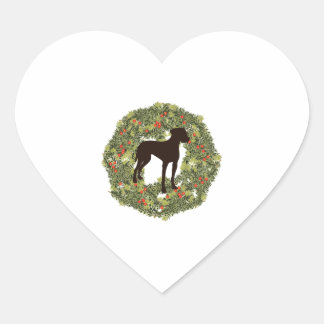 シャドウシルエットワイマラーインリース ハートシール