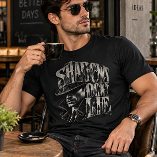 シャドウズ・ドント・ライ ヴィンテージ・ノワール探偵 Tシャツ