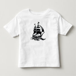 シャドウセーリングシップ - ビンテージオーシャンイラスト トドラーTシャツ