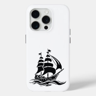 シャドウセーリングシップ - ビンテージオーシャンイラスト iPhone 15 PROケース