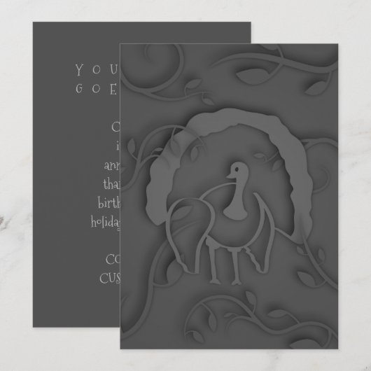 シャドウターキー ノワール 招待状 (正面/裏面)